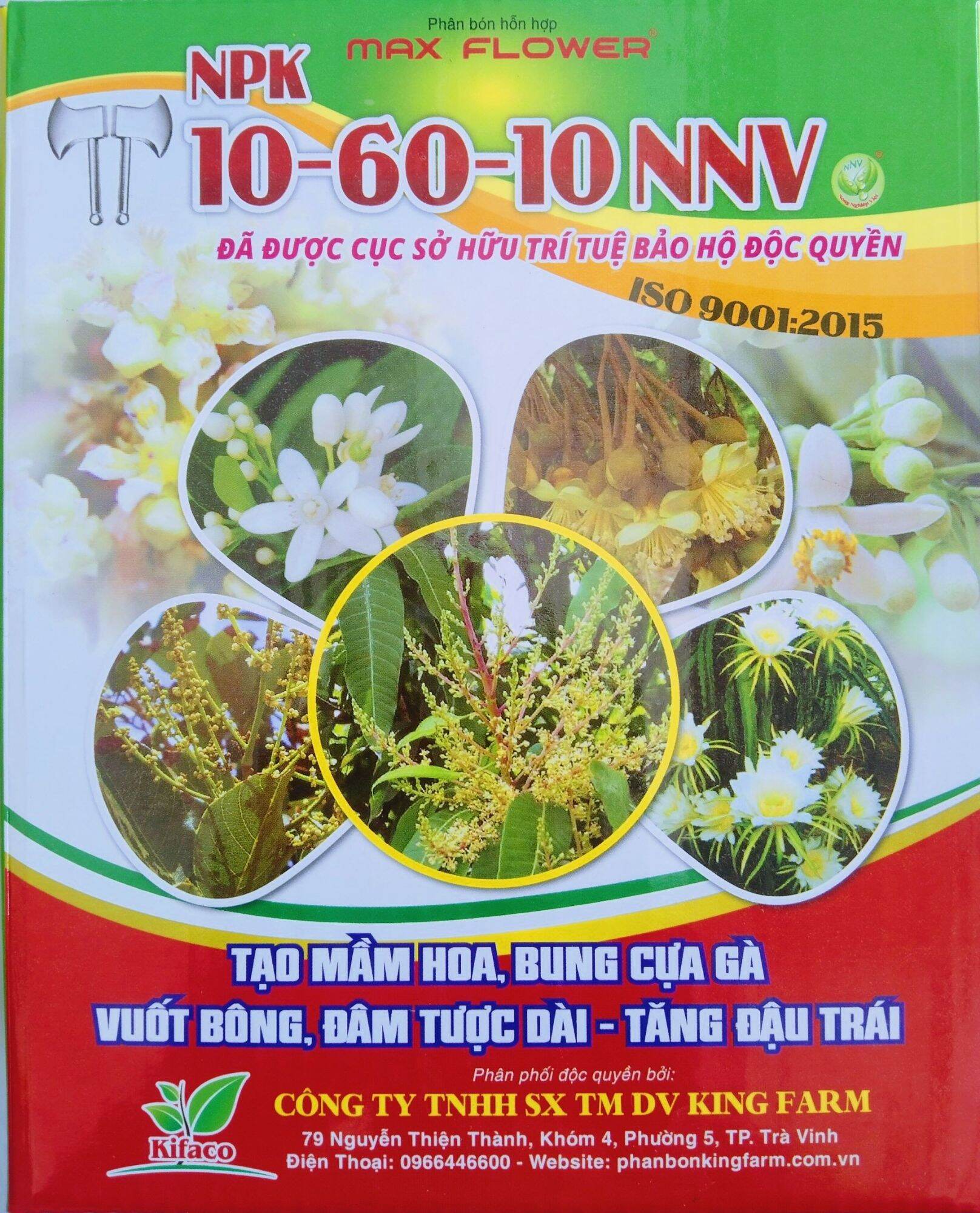 Phân bón lá npk 10 - 60 - 10. hộp 1kg