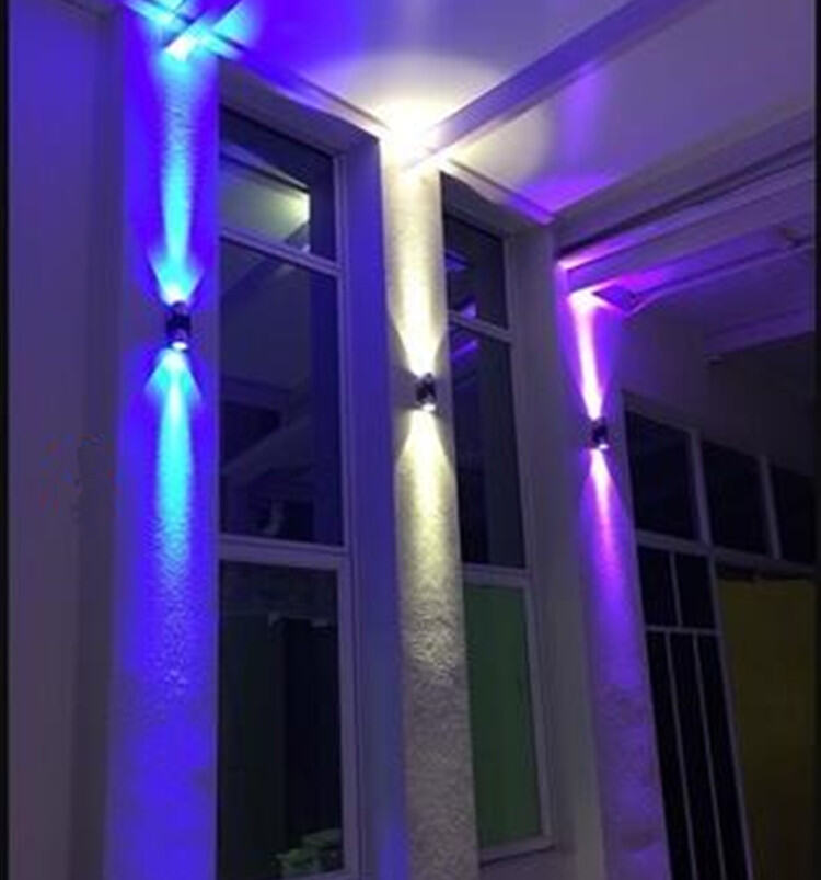 Đèn Chiếu Sáng Một Hai Đầu Đèn Tường Lối Đi Hành Lang Đèn Màu Đèn Tường Nền LED Đèn Tường Trong Nhà Làm Sáng Bảy Màu KTV Quán Bar