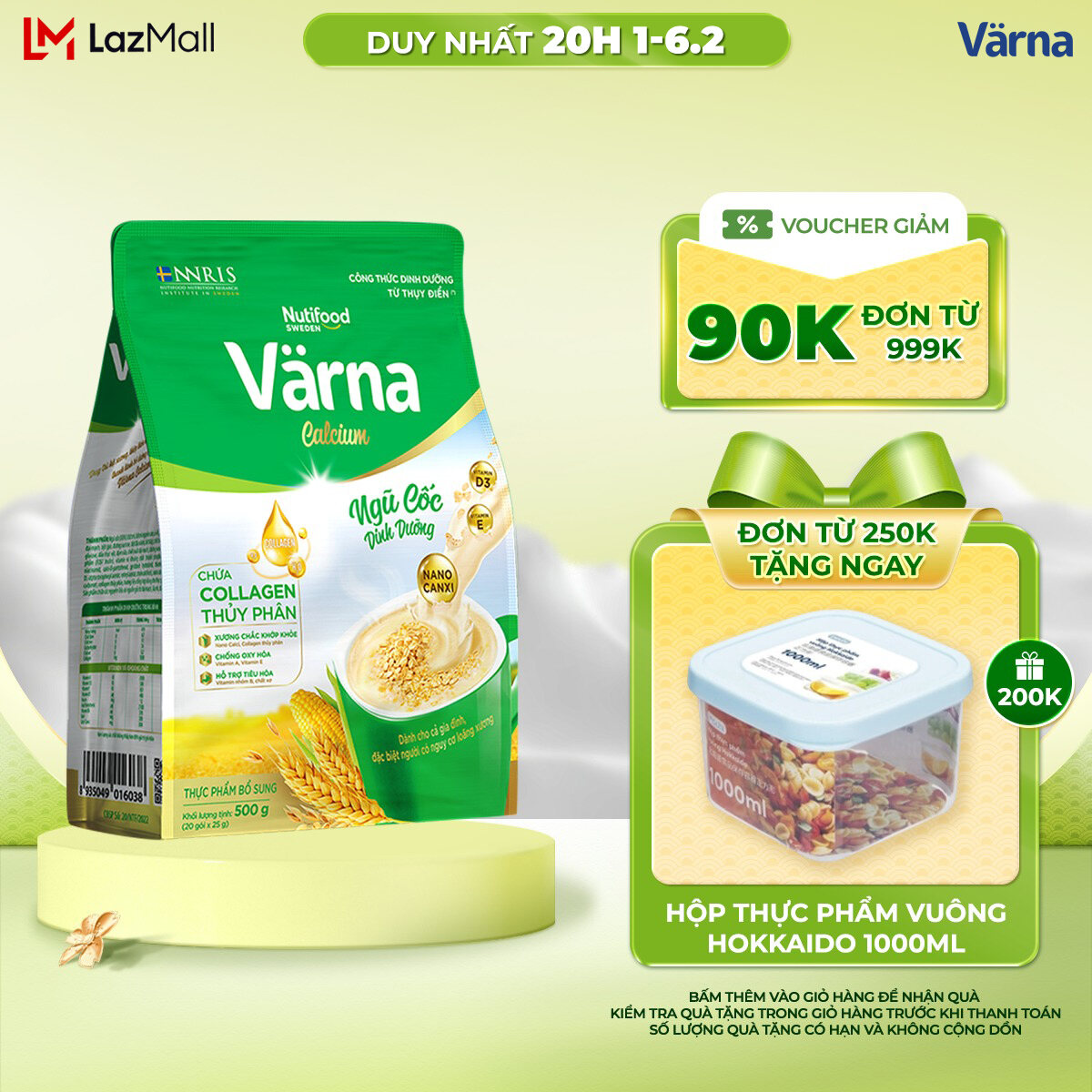 Ngũ cốc dinh dưỡng Värna Calcium - Xương chắc cơ khỏe - Varna