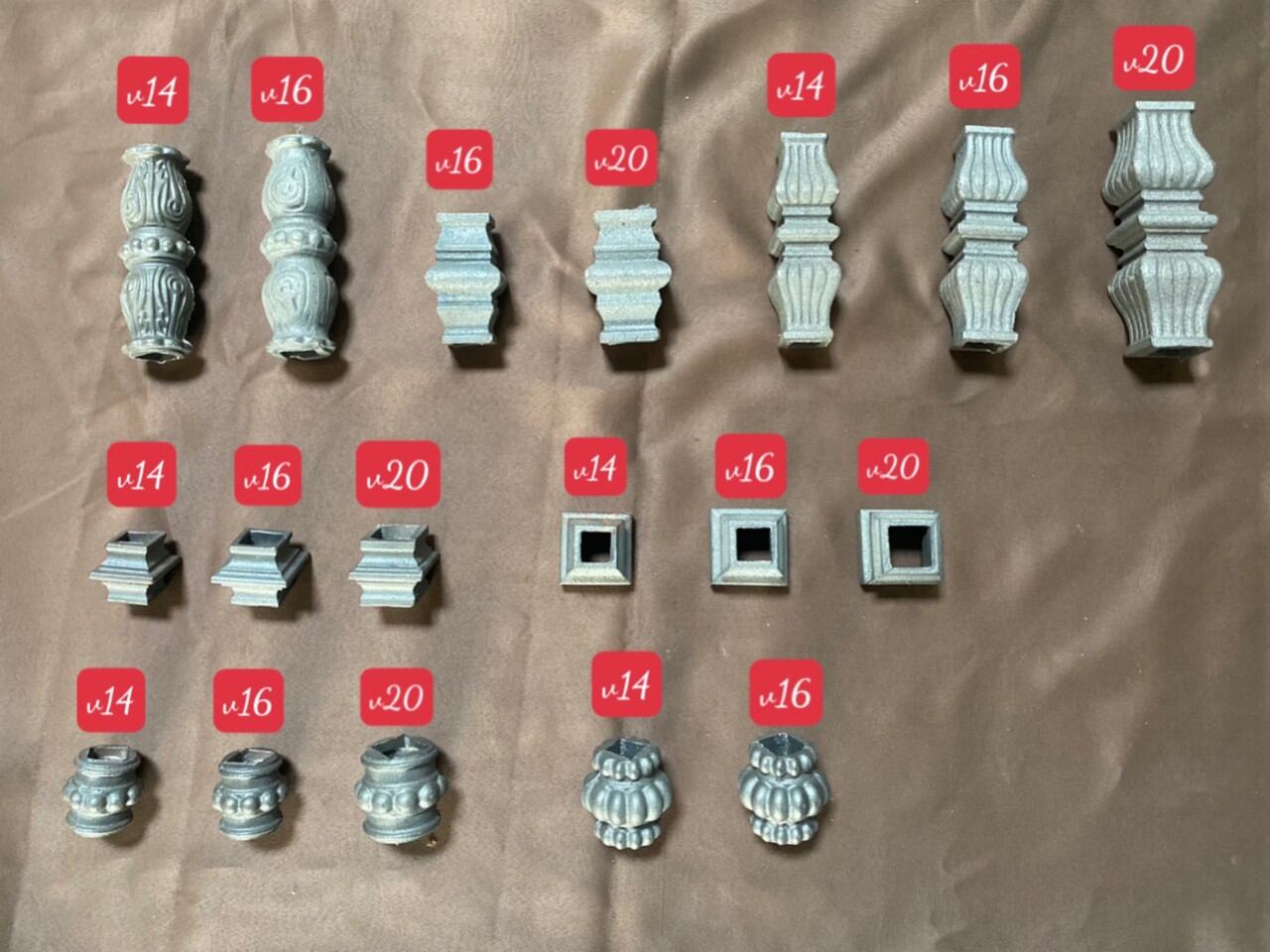 Xỏ gang vuông 14-16-20 , phi 21