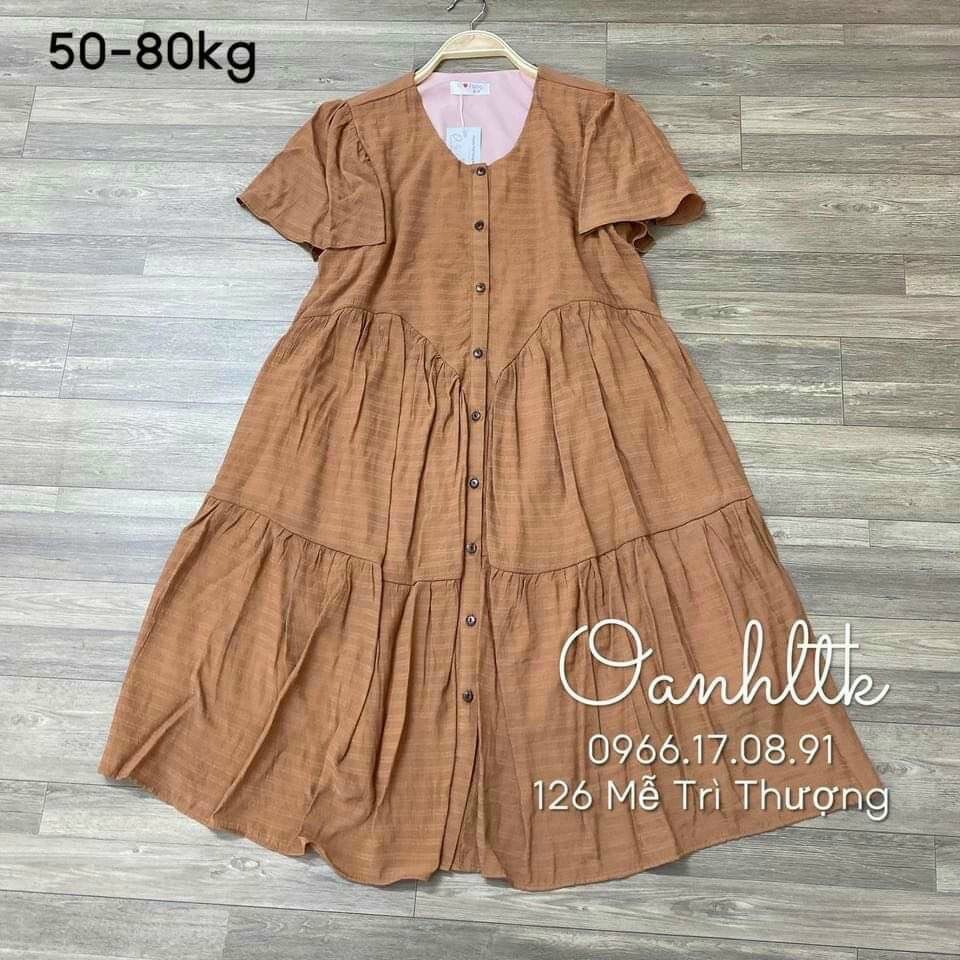 Đầm bầu sơ mi baby doll công sở