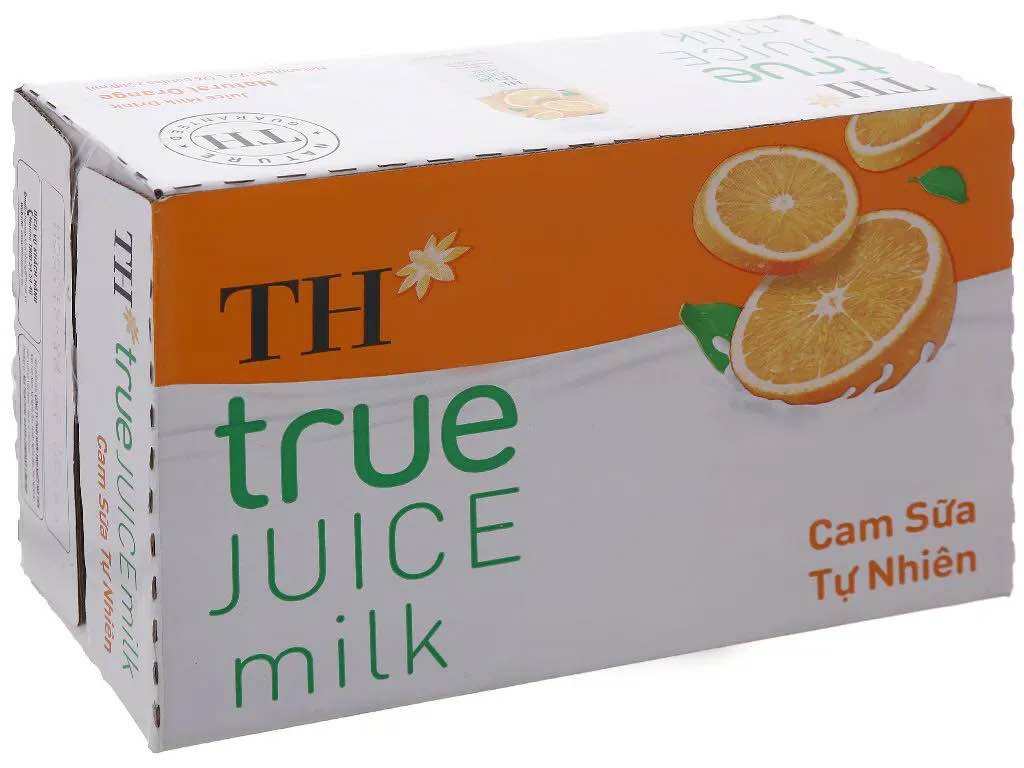 1 thùng sữa trái cây cam TH True Milk 24 lon 330ml