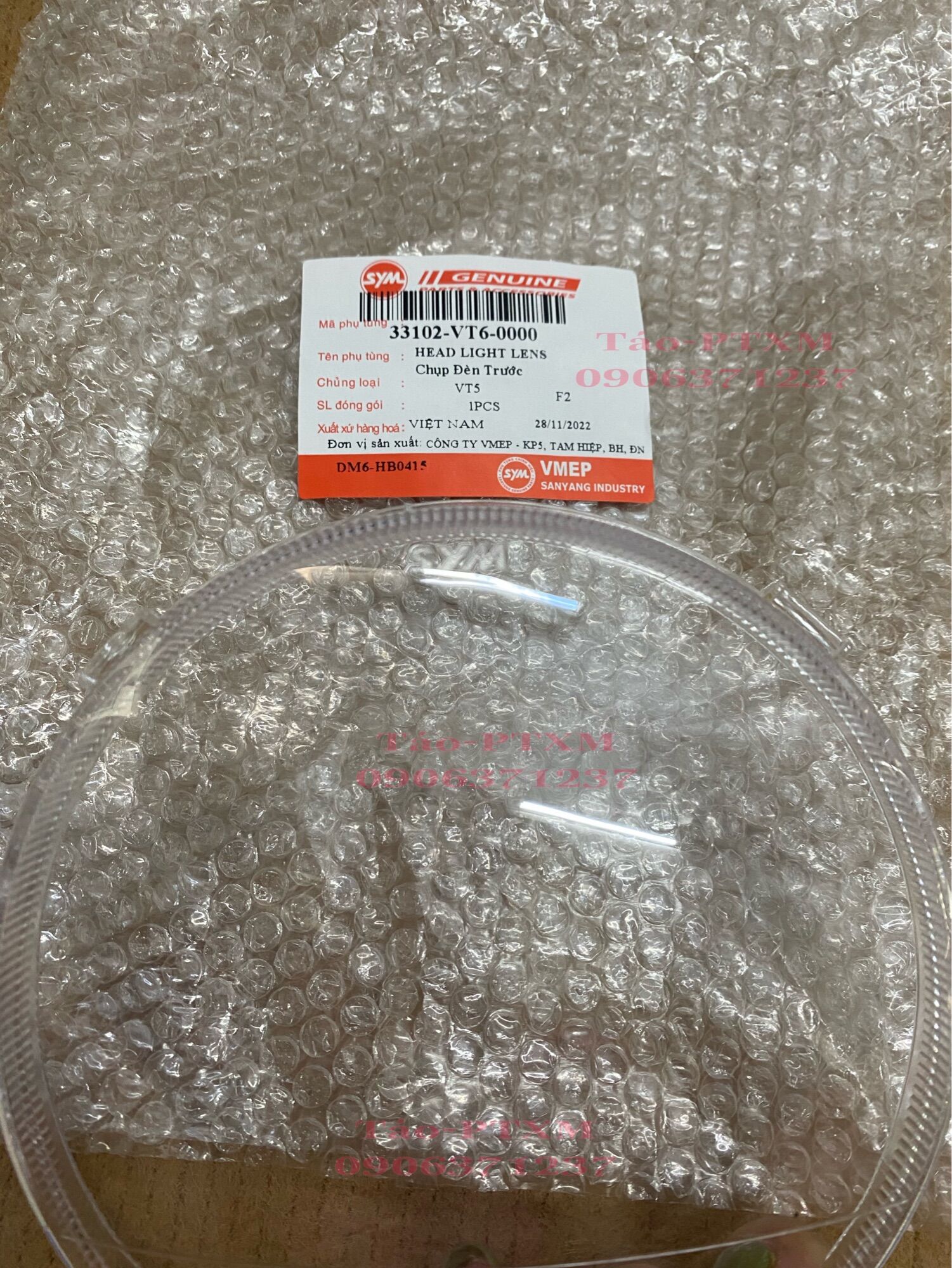 Kiếng pha đèn xe Elizabeth Xăng Cơ