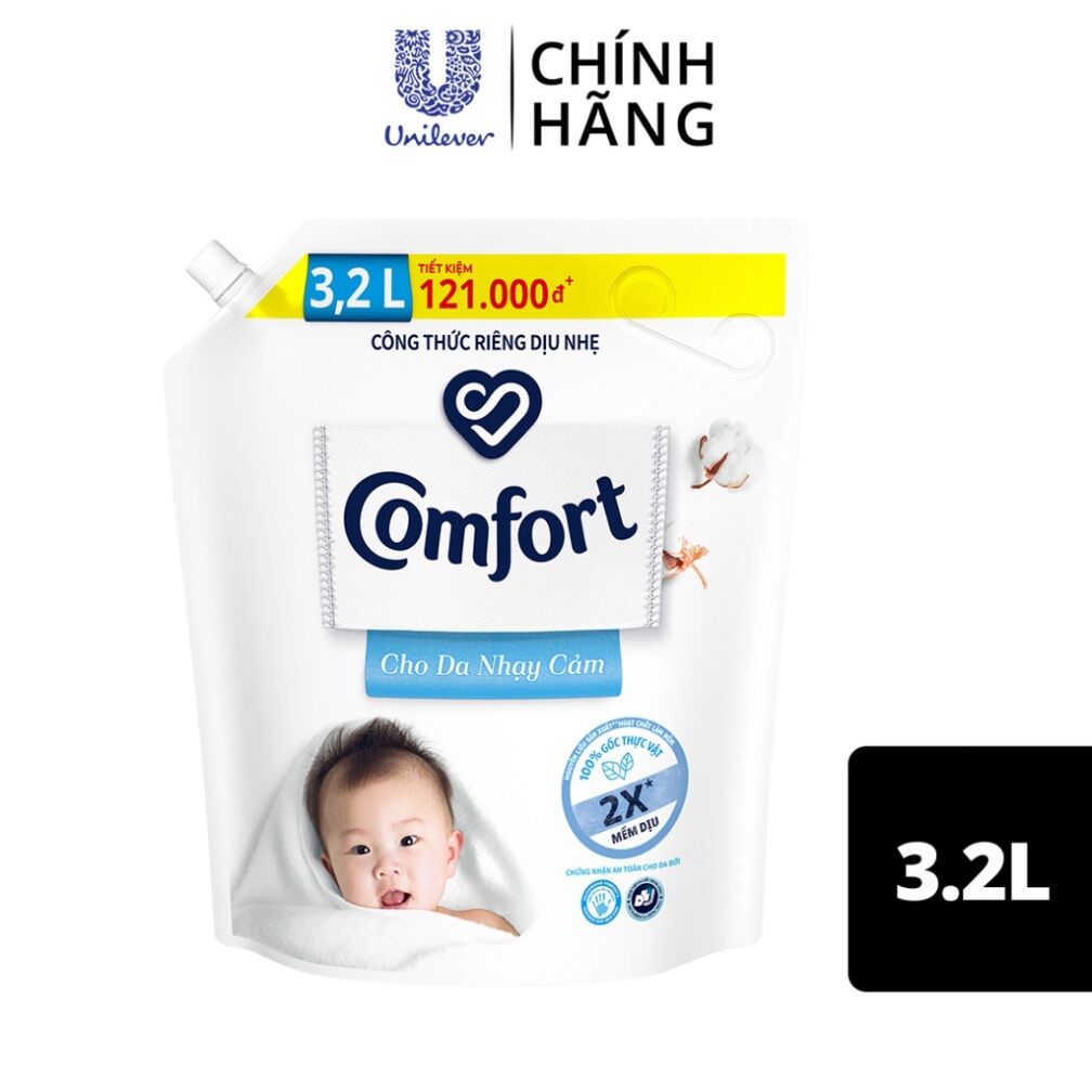NƯỚC XẢ VẢI COMFORT TRẮNG 3.8kg