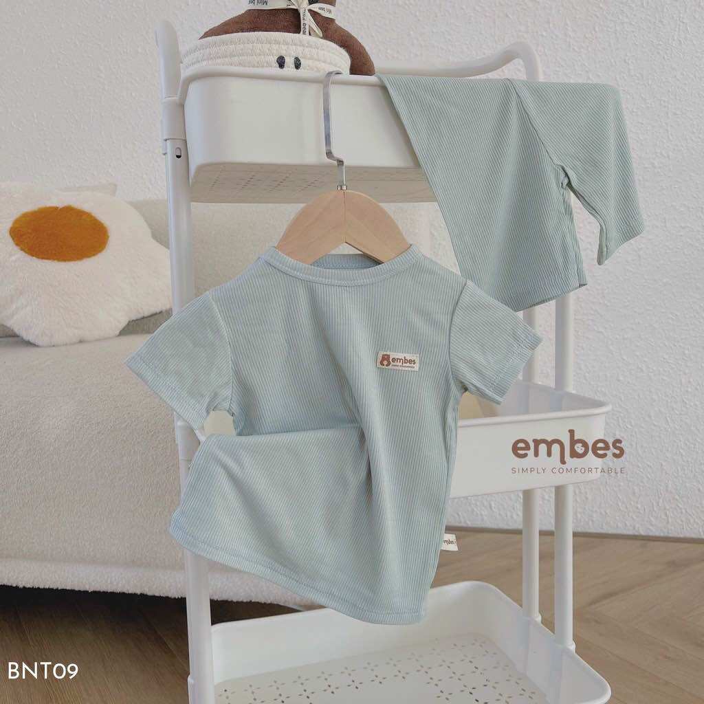 [8-10kg] HÃNG EMBES Bộ đồ mặc nhà bé trai bé gái
