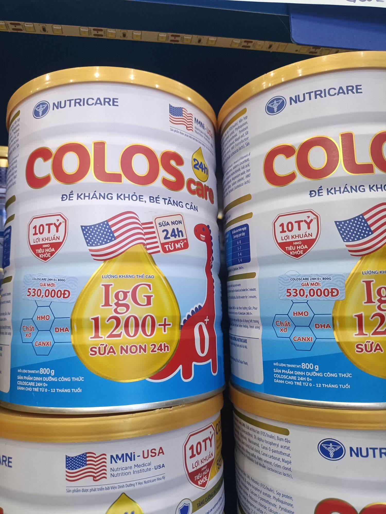 Sữa bột Colos Care 0+ lon 800g Date Mới