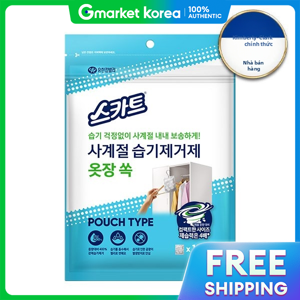 Túi hút ẩm bốn mùa Scott dùng cho tủ quần áo 30g x 10 gói