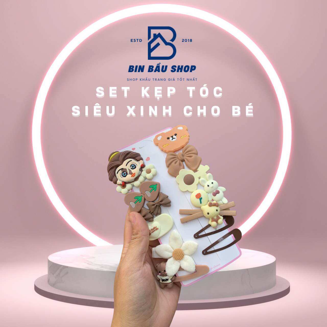 Set kẹp tóc 14 món cho bé gái