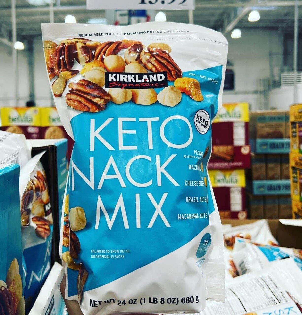 Hạt ăn kiêng keto snack mix kirland hàng nhập Mỹ