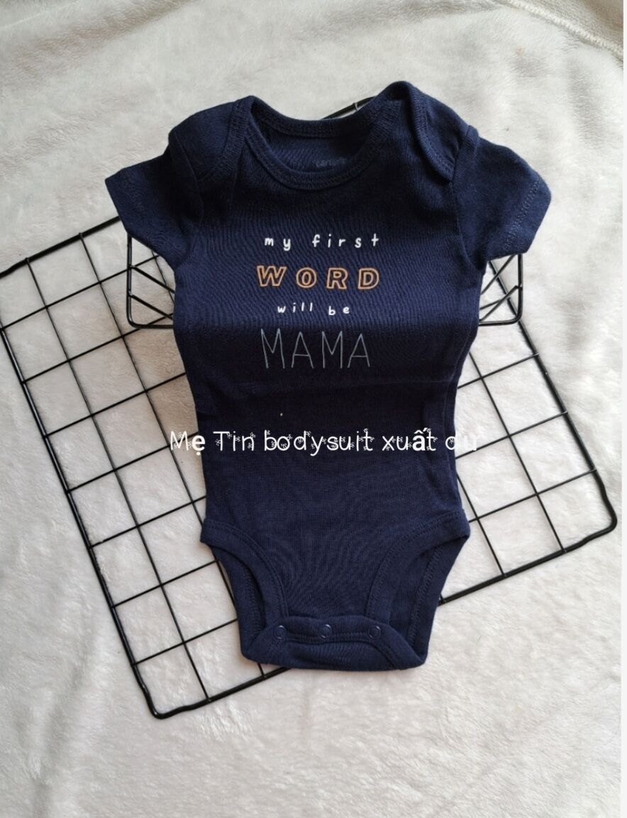 Bodysuit bộ bodychip dài/cộc tay xuất dư không lỗi cho bé trai, gái 3,6-5,7kg