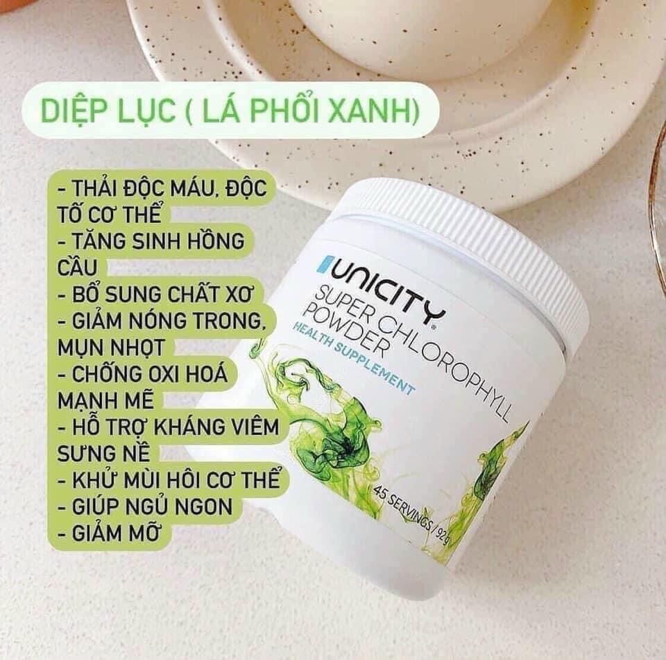 Bột diệp lục uni super power chlorophyll 92g - Date công ty