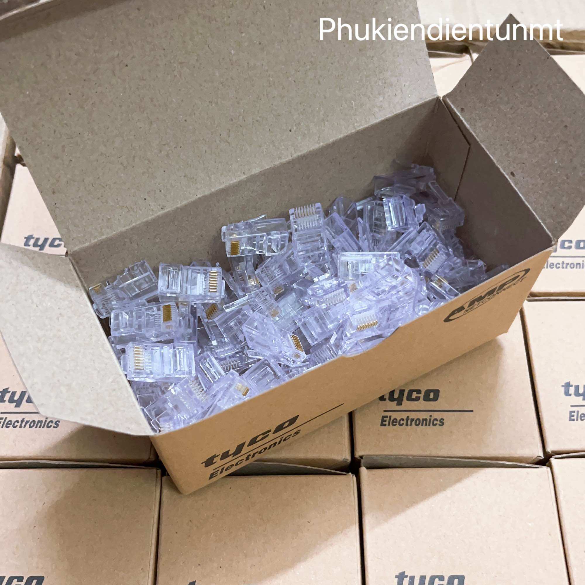 Hộp hạt mạng amp tyco rj45 100 cái