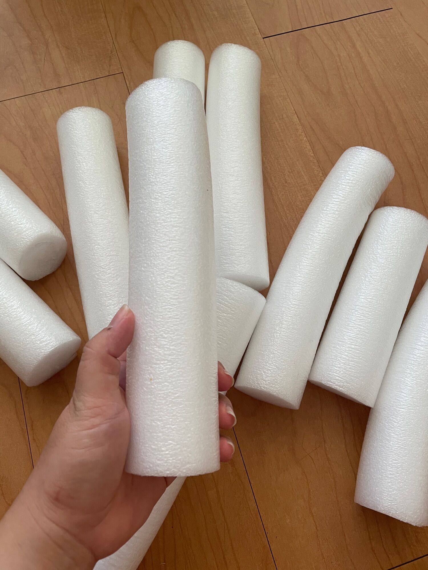 Cây xốp dẻo bó hoa sáp hoa giả dài 40cm