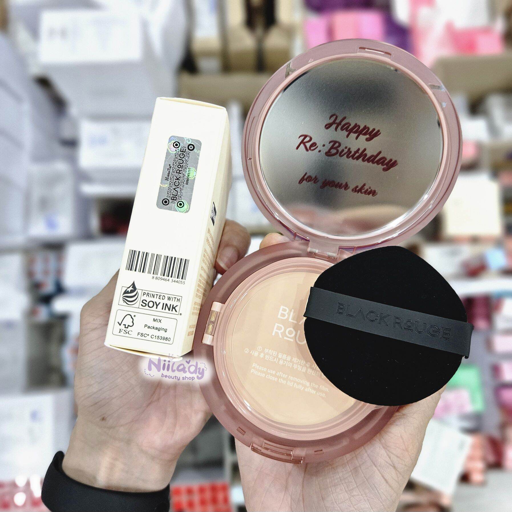 Phấn nước Black Rouge Peach Cover Velvet Cushion