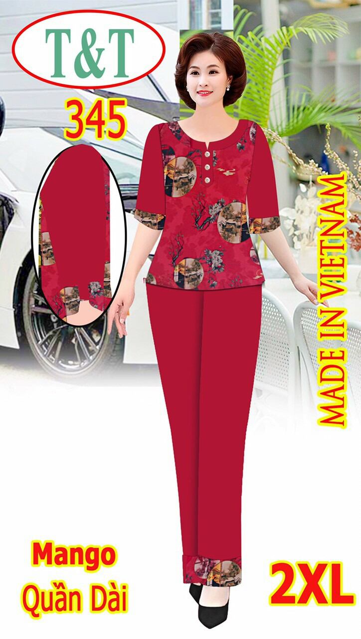 Bộ Trung niên phối quần màu áo phối