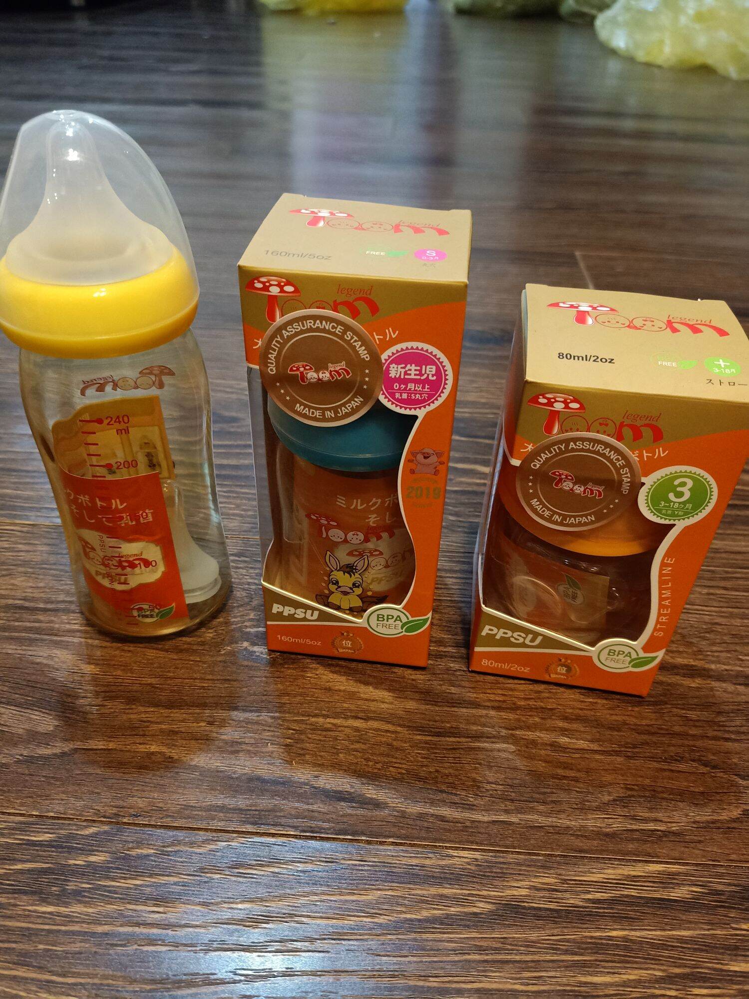 Bình sữa Toom cổ rộng nội địa nhật 80ml/160ml/240ml cho bé sơ sinh