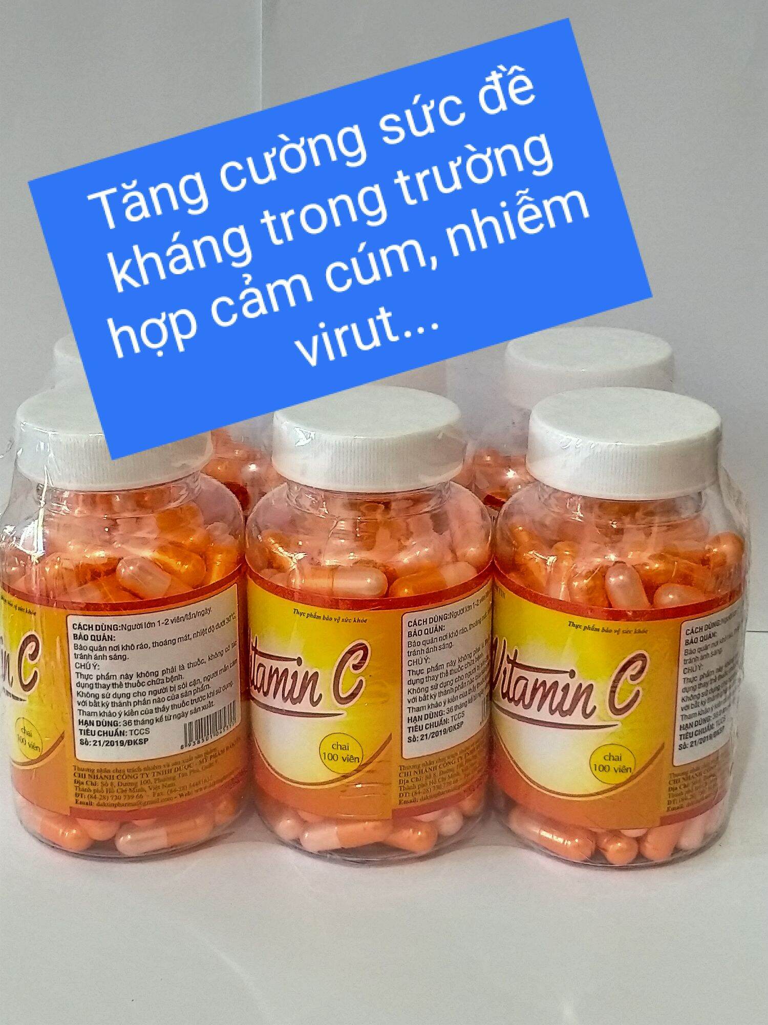 Viên uống VITAMIN C Chai 100 viên giúp nâng cao sức đề kháng, hỗ trợ giảm xuất huyết dưới da, niêm mạc, chảy máu cam ( Thực Phẩm bảo vệ sức khỏe )