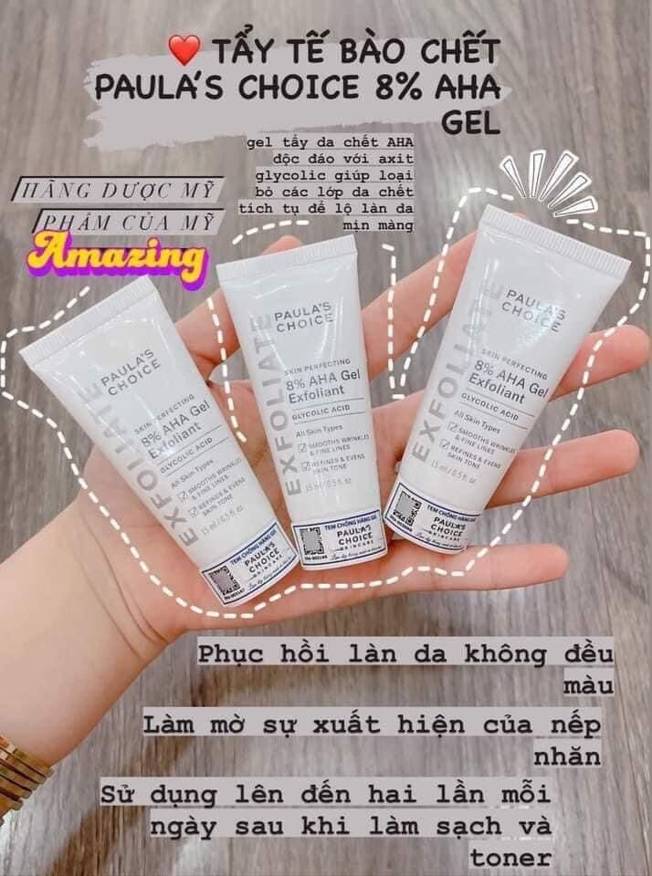 Gel tẩy tế bào chết hoá học AHA 8% Paula’s Choice tuýt 15ml
