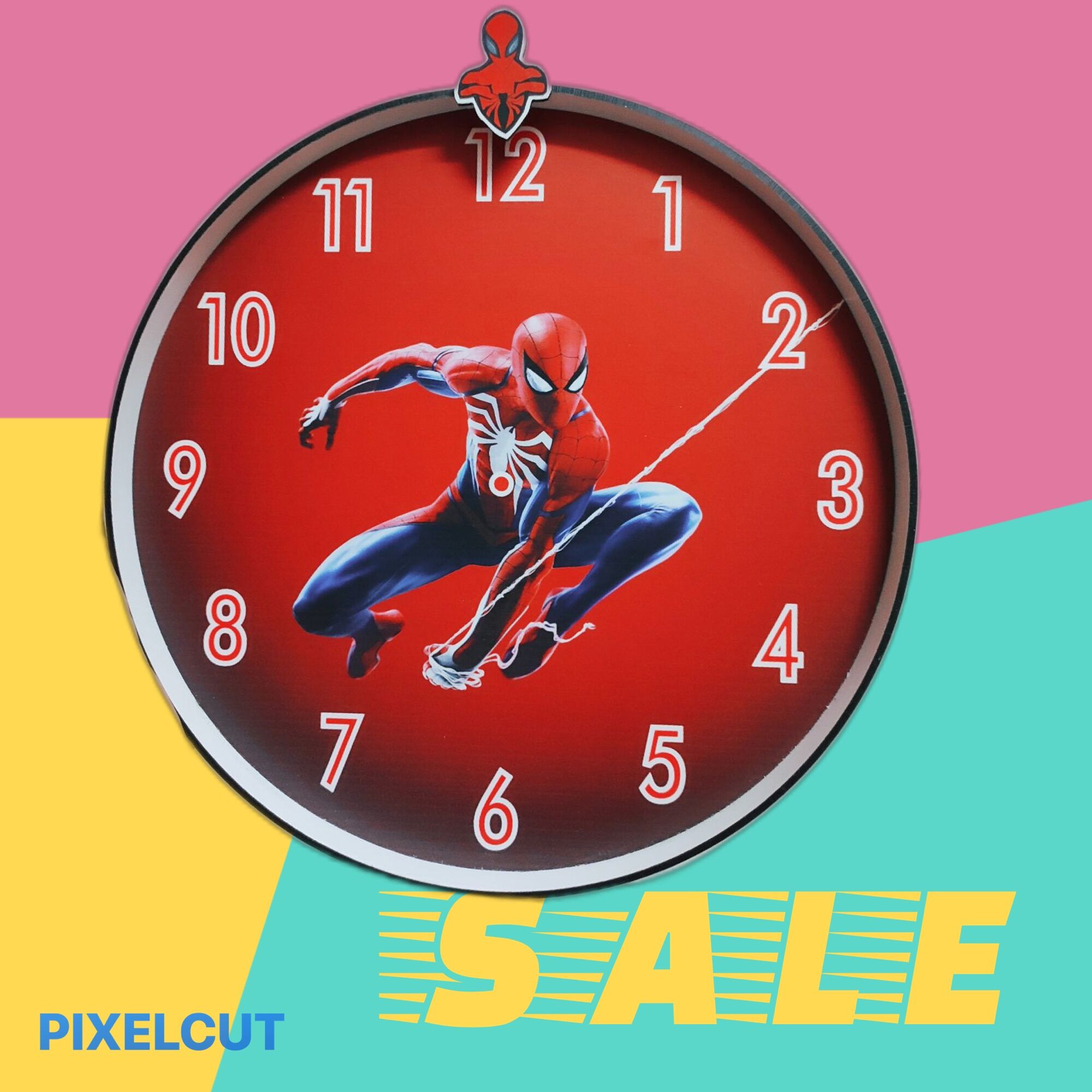 [SIÊU ĐẸP] đồng hồ treo tường trang trí NGƯỜI NHỆN - Spider Man