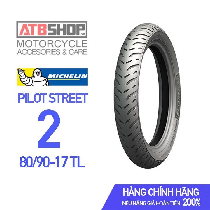 Vỏ xe máy michelin pilot street 2 - size 80/90-17 tl/tt