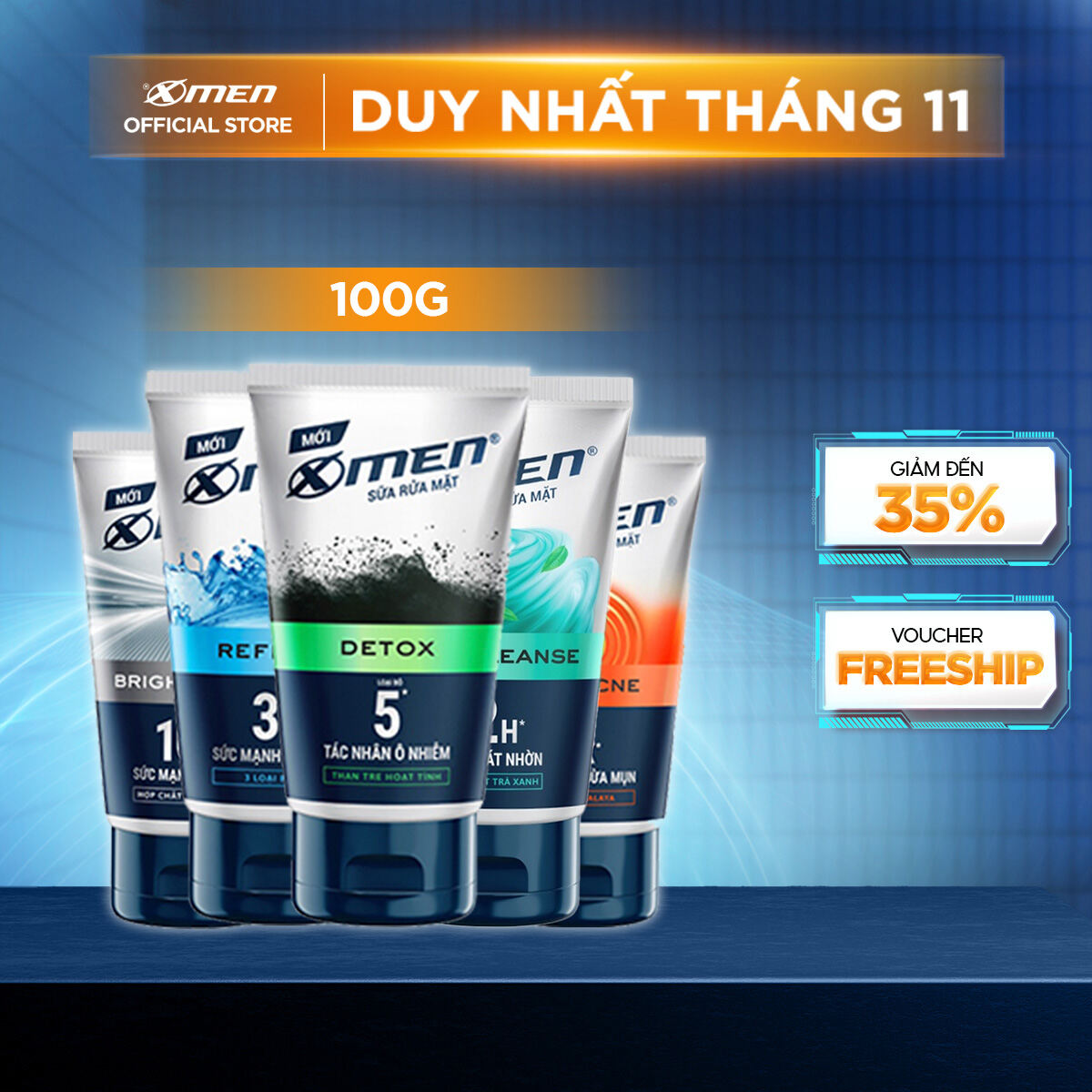 Sữa Rửa Mặt Xmen 100g - Detox Khỏe Da. Ngừa Mụn Hiệu Quả