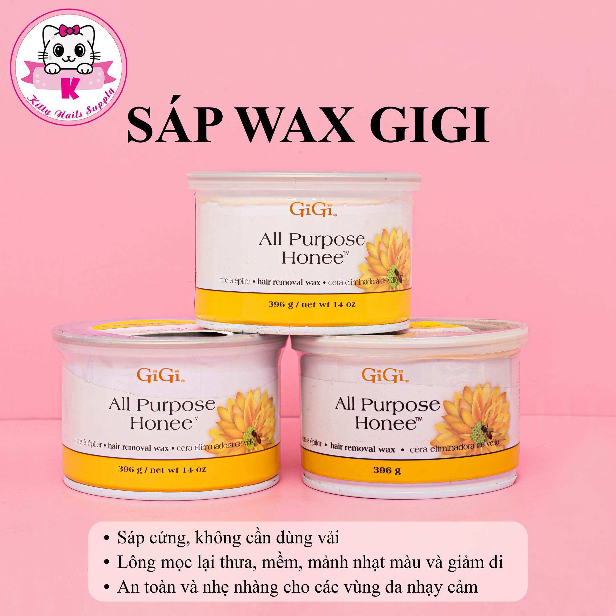 Sáp wax lông hiệu gigi hàng chuẩn mỹ dùng nóng