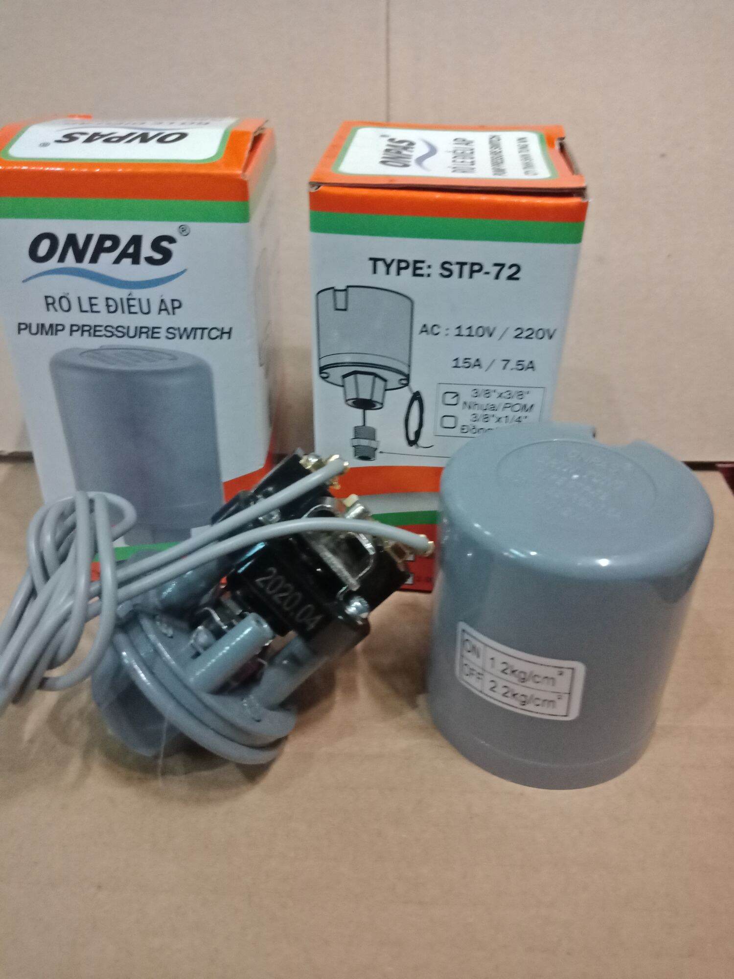 [HCM]Rơ le máy bơm tăng áp Onpas