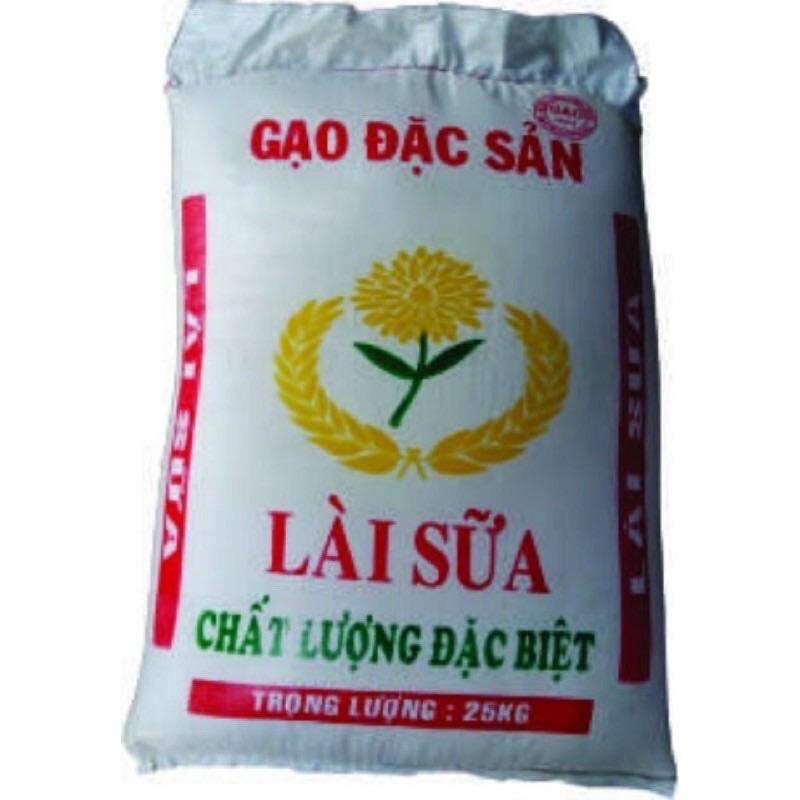 Gạo lài sữa thơm lài bao 25kg .giá 18000đ/kg