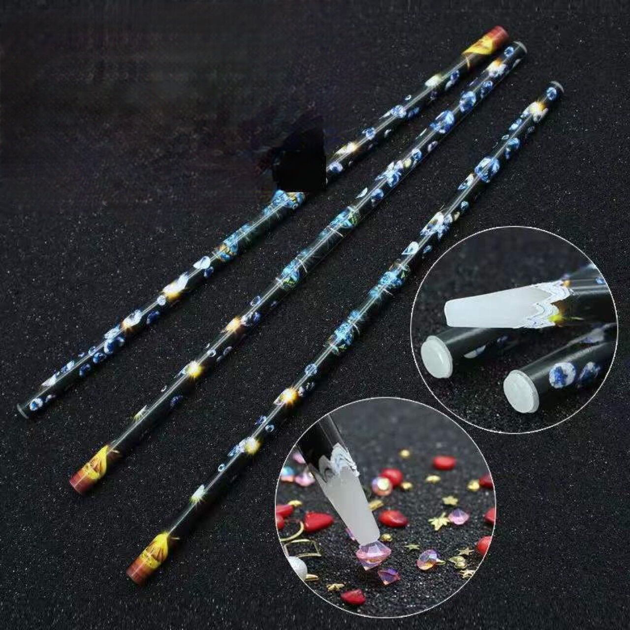 Bút sáp chấm đá, đính đá nail