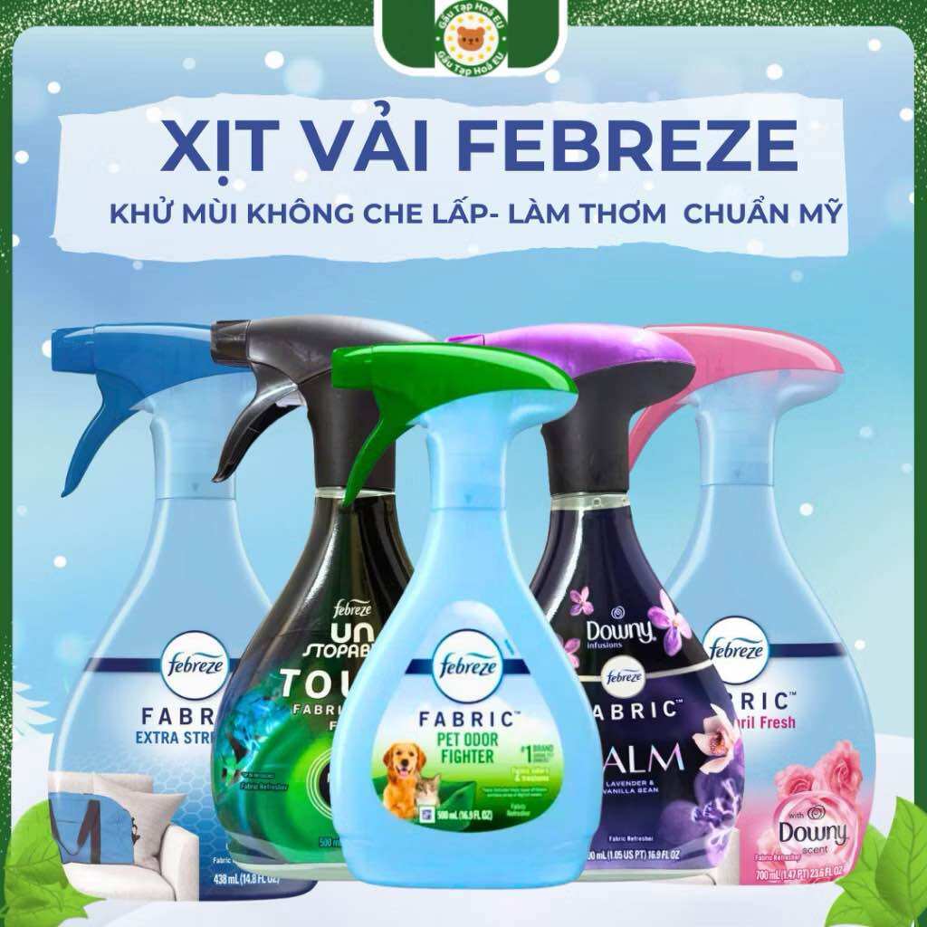 Xịt vải khử mùi Febreze Downy nhập khẩu Mỹ – khử mùi, làm thơm quần áo, sofa, ga gối