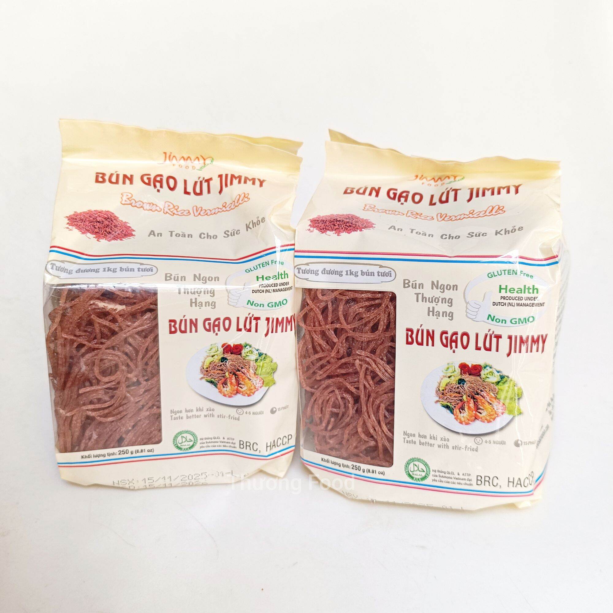 [Combo 1-2-3 Gói] Bún Gạo Lứt 250gr Tương Đương 1Kg Bún Tươi , Bún Gạo Khô - Jimmy Food