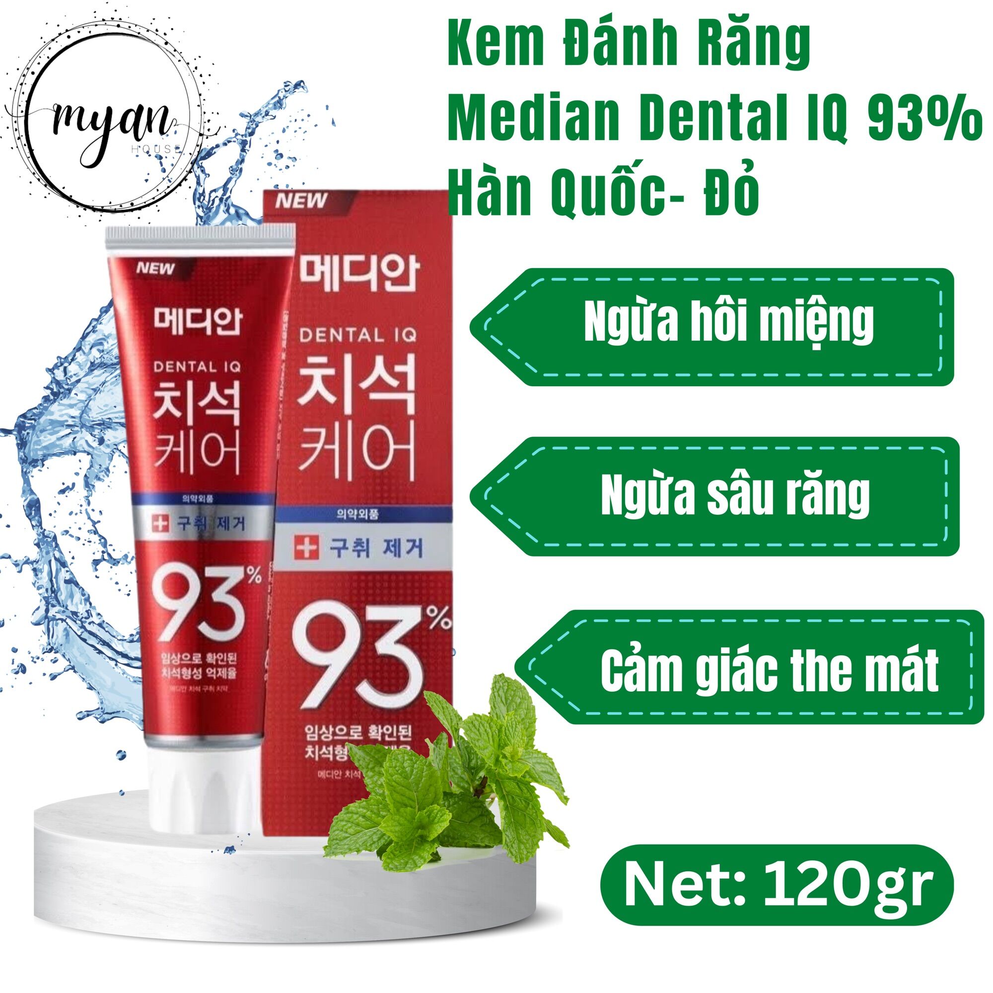 Kem đánh răng MEDIAN 93% Hàn Quốc 120gr