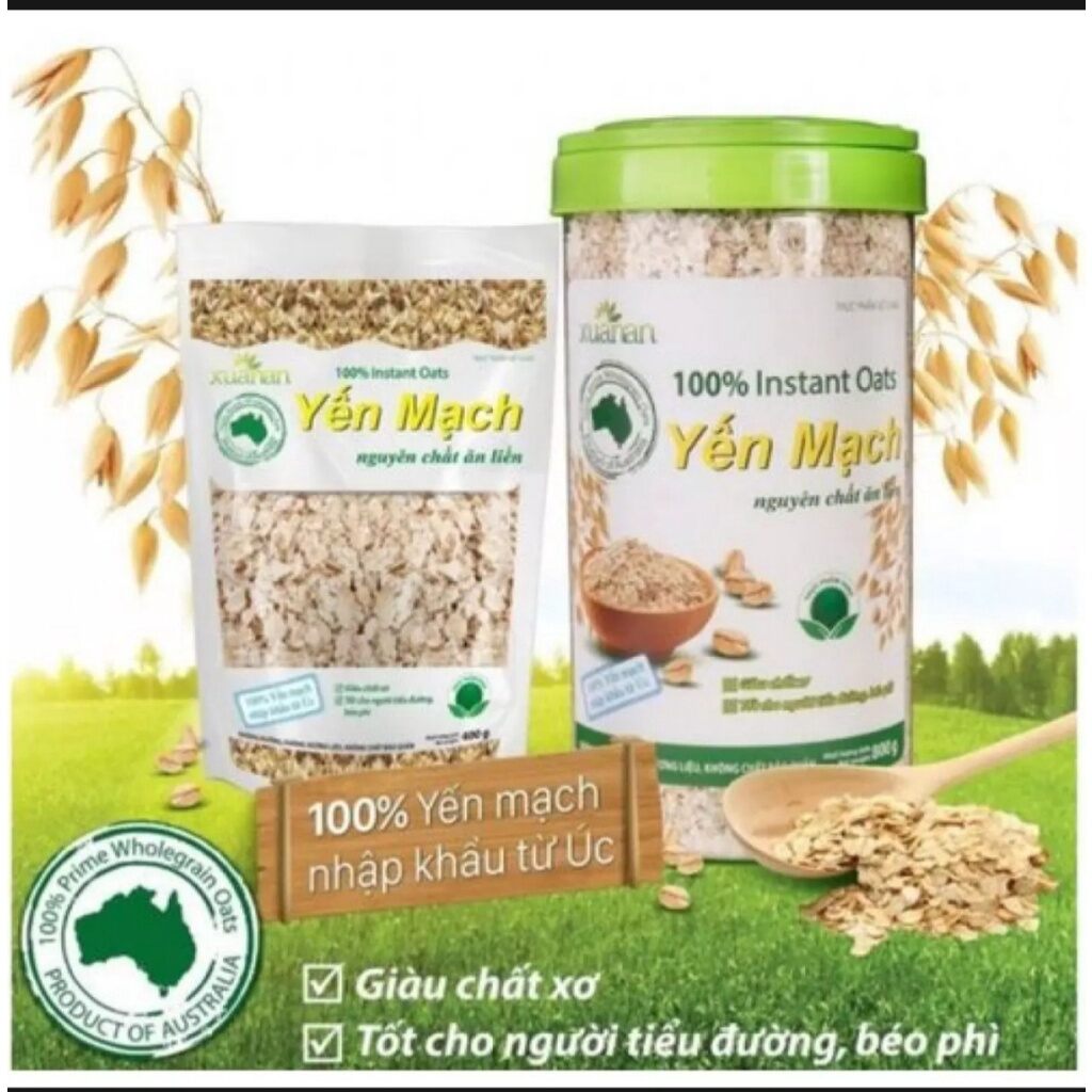 Yến mạch nguyên chất ăn liền hủ 400g ( Tặng 1 gói yến mạch 180g)