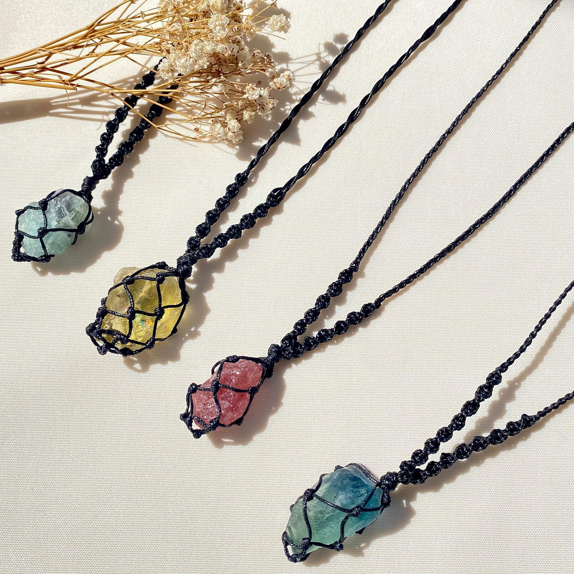 Vòng cổ macrame các loại đá