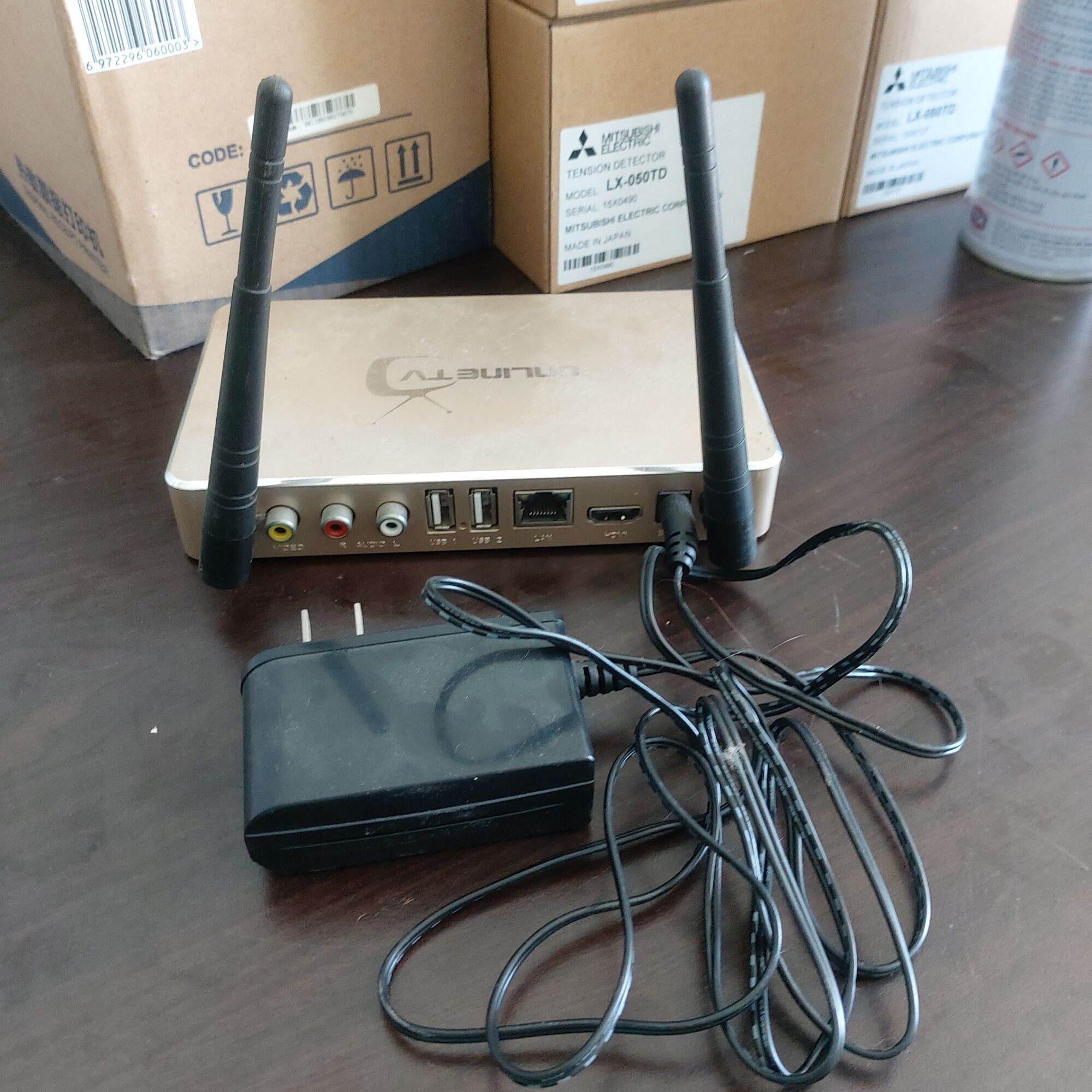 Bộ thu Android box OnlineTV V9 đầy đủ phụ kiện chính hãng cũ