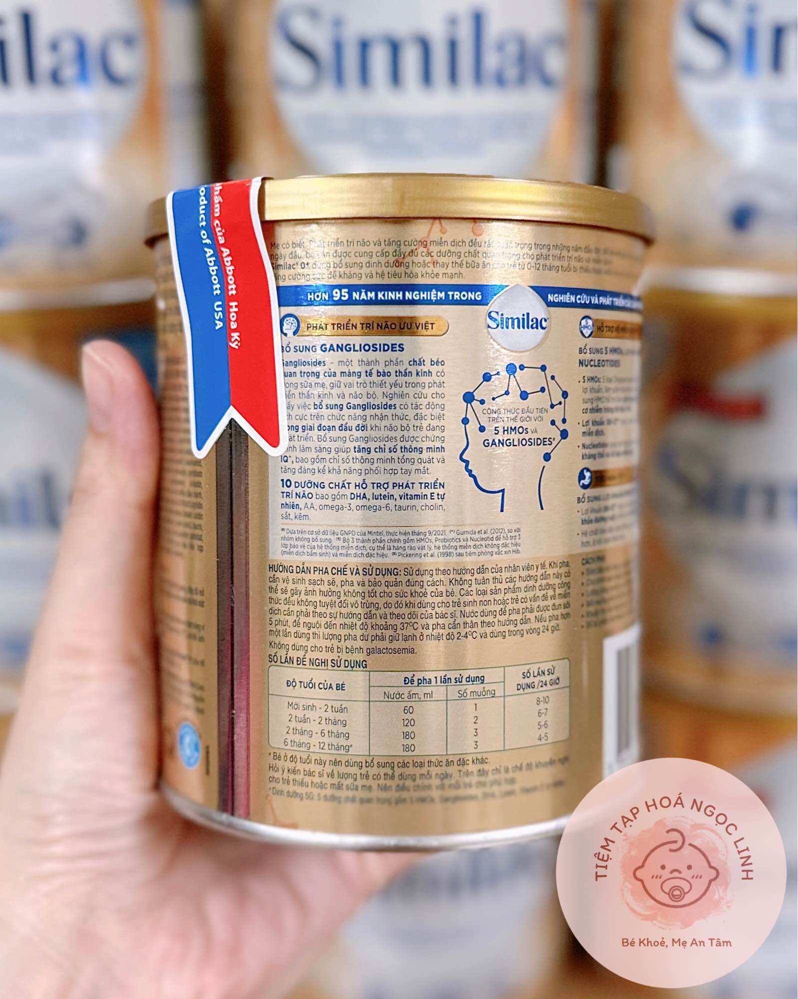 [MẪU MỚI] Sữa bột SIMILAC IQ HMO 1 (0-12 tháng tuổi) 380g