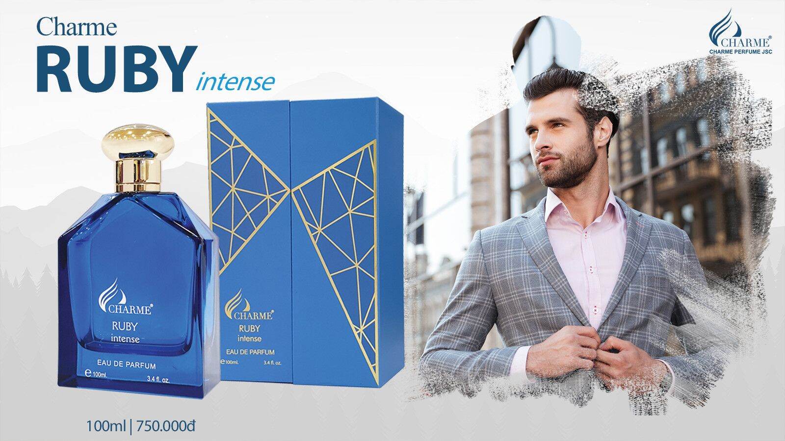 [HCM]nước hoa nam RUBY intense 100ml