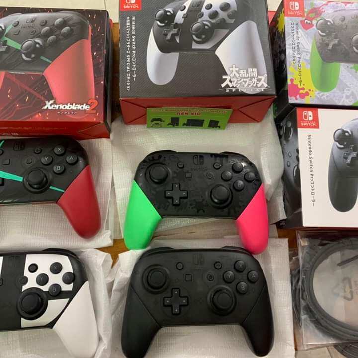 Tay cầm Pro Controller cho Nintendo Switch PC Laptop hàng thường (Not Ori ginal) pro black ,Xeblade , Monster Hunter , Splastoon 2 3 pro controller
