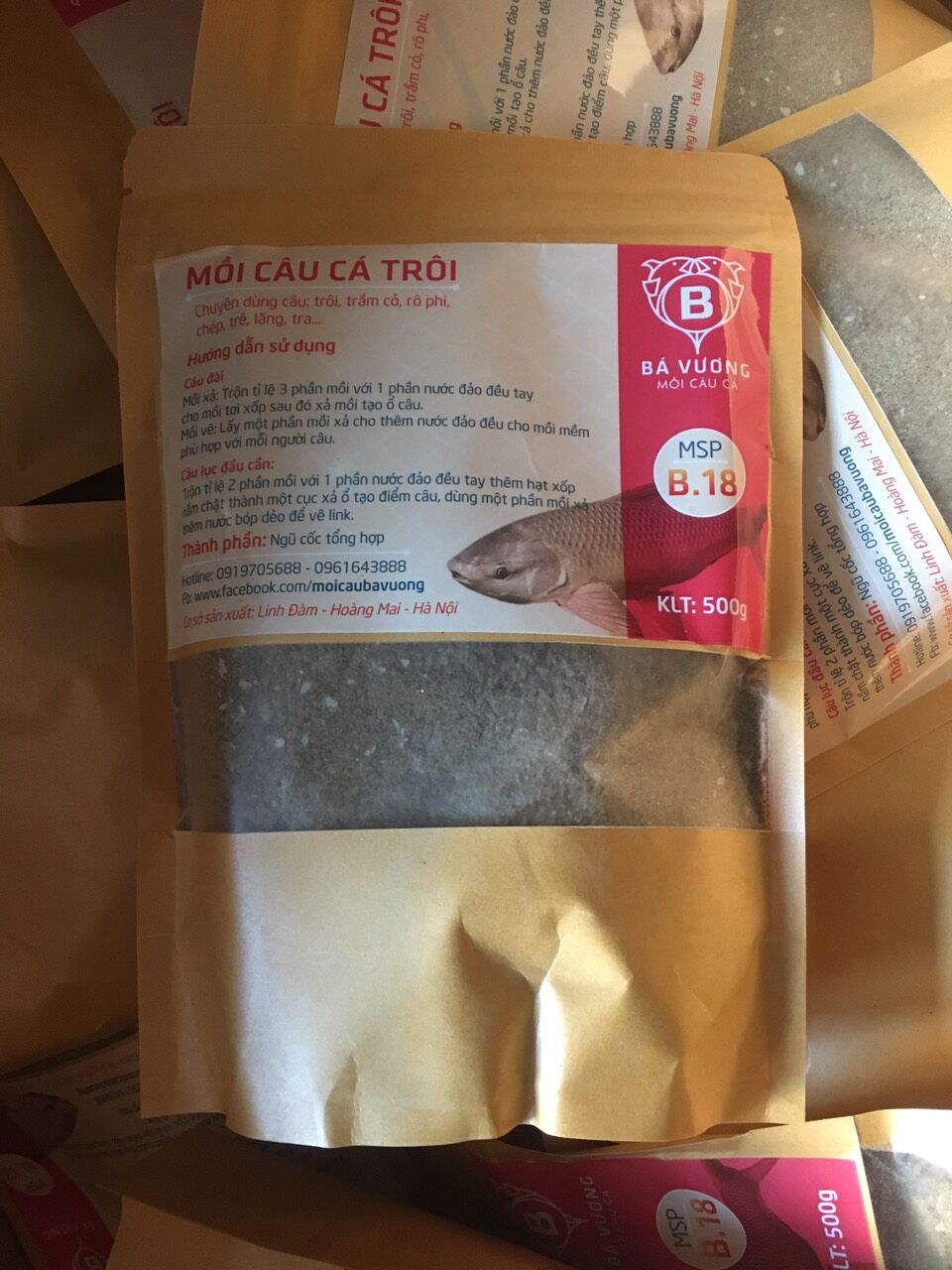 Mồi câu cá trôi b18 bá vương