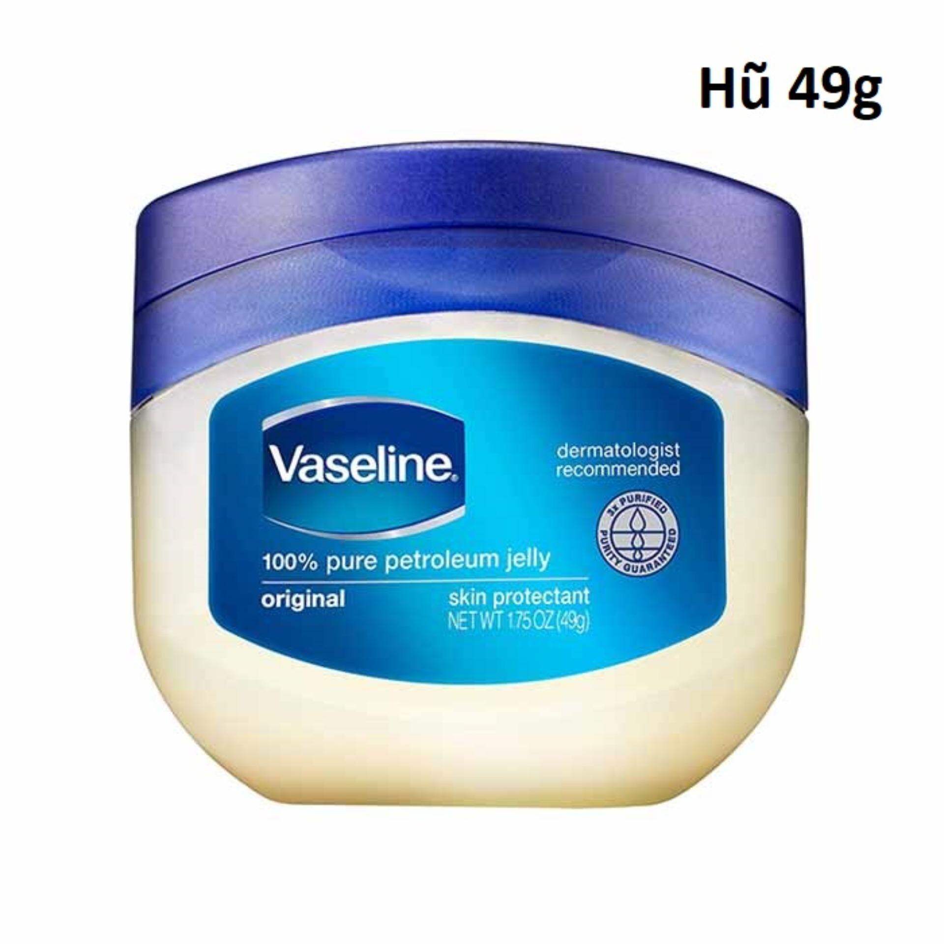Sáp Dưỡng Ẩm Đa Năng Vaseline Original Healing Jelly USA 49 g – 100 % dầu khoáng tinh luyện, chữa lành da khô nứt