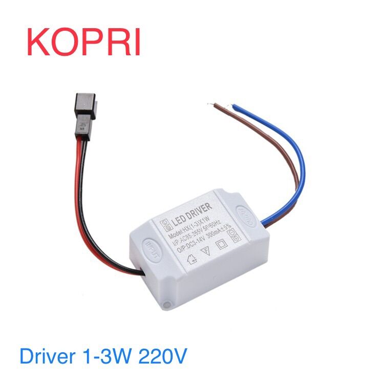 Driver 3w loại tốt. tăng phô led 3w 600ml sử dụng cho đèn chiếu điểm, mắt ếch, đèn ray rọi, đèn gương, đèn rọi tranh... kopri