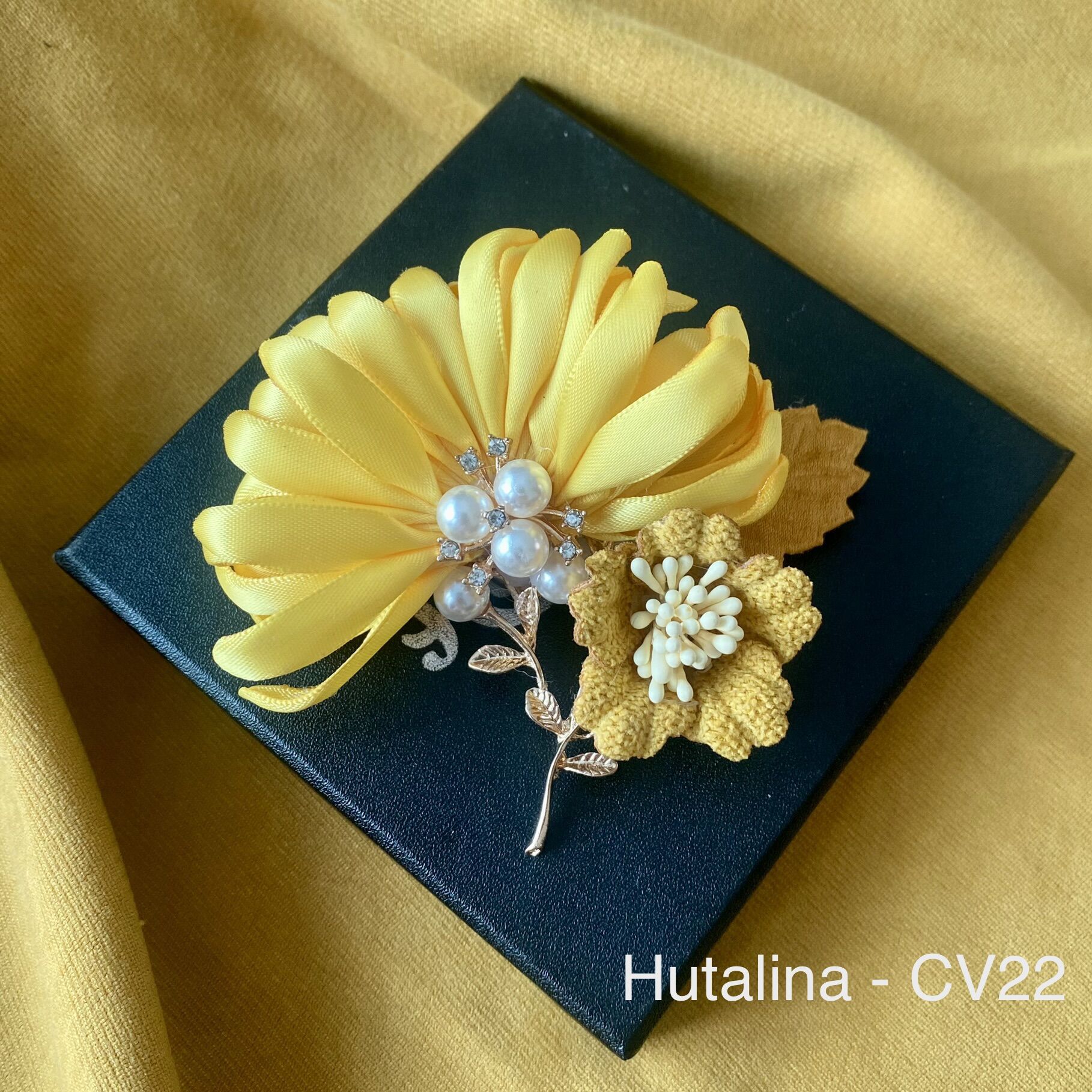 Hoa cài áo handmade hoa cúc cv22 - hutalina