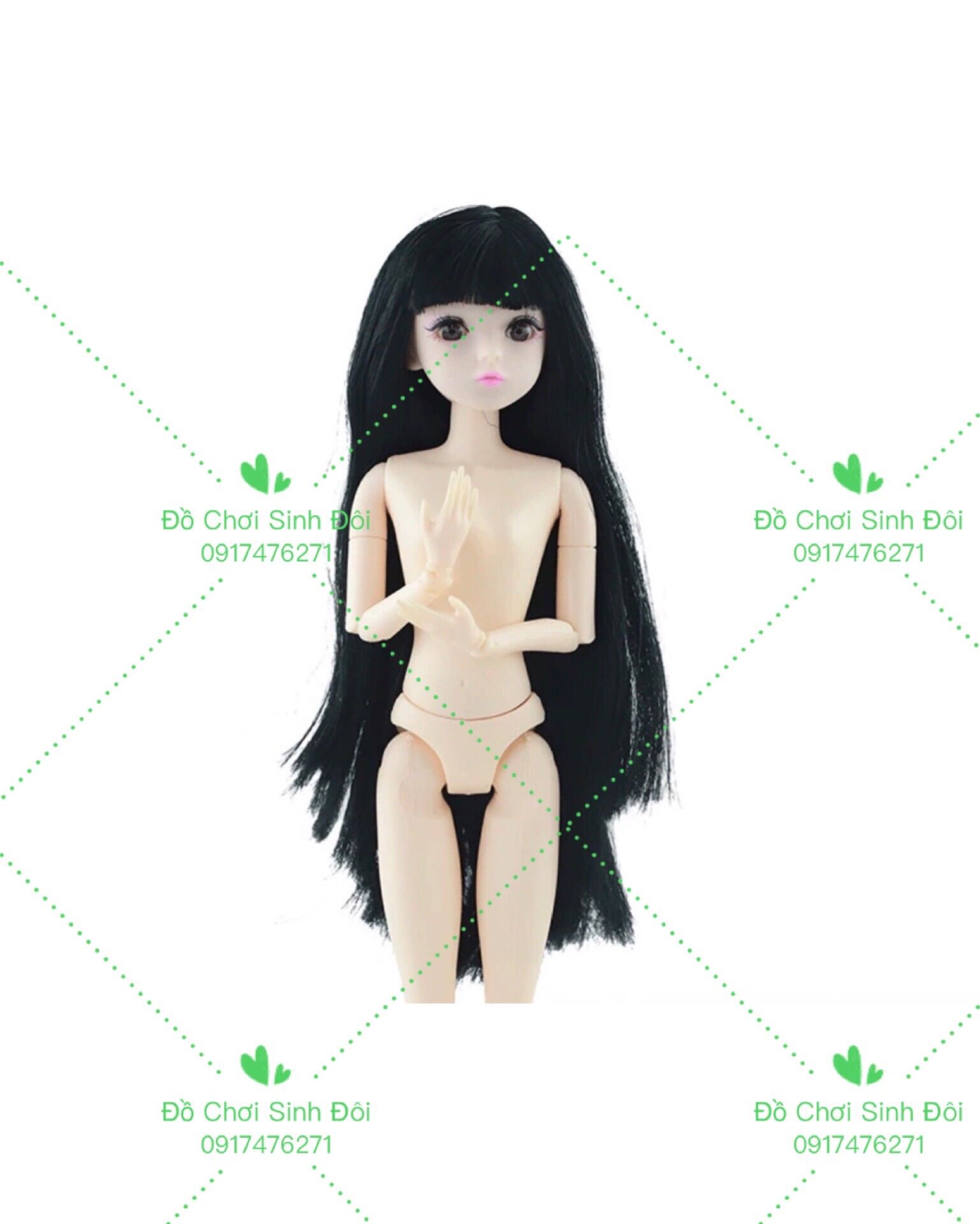 Đầu búp bê mắt 4D - phụ kiện búp bê