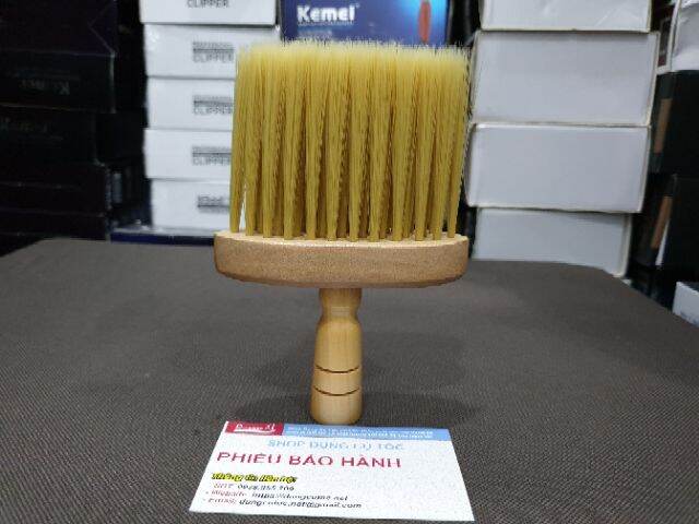 Phủi Tóc Cán Gỗ Lông Mềm Phủi Sạch Tóc. Cây Phủi Tóc Nam Barber Cán Gỗ Cao Cấp Cho Thợ. (Ảnh thật)