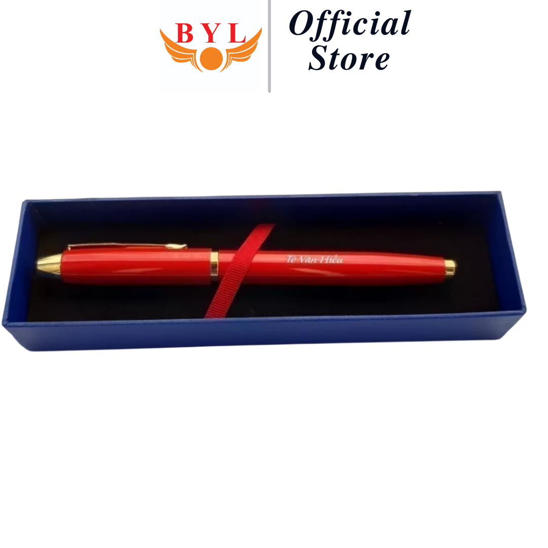 Bút ký khắc tên BYL-006/Bút vỏ đỏ