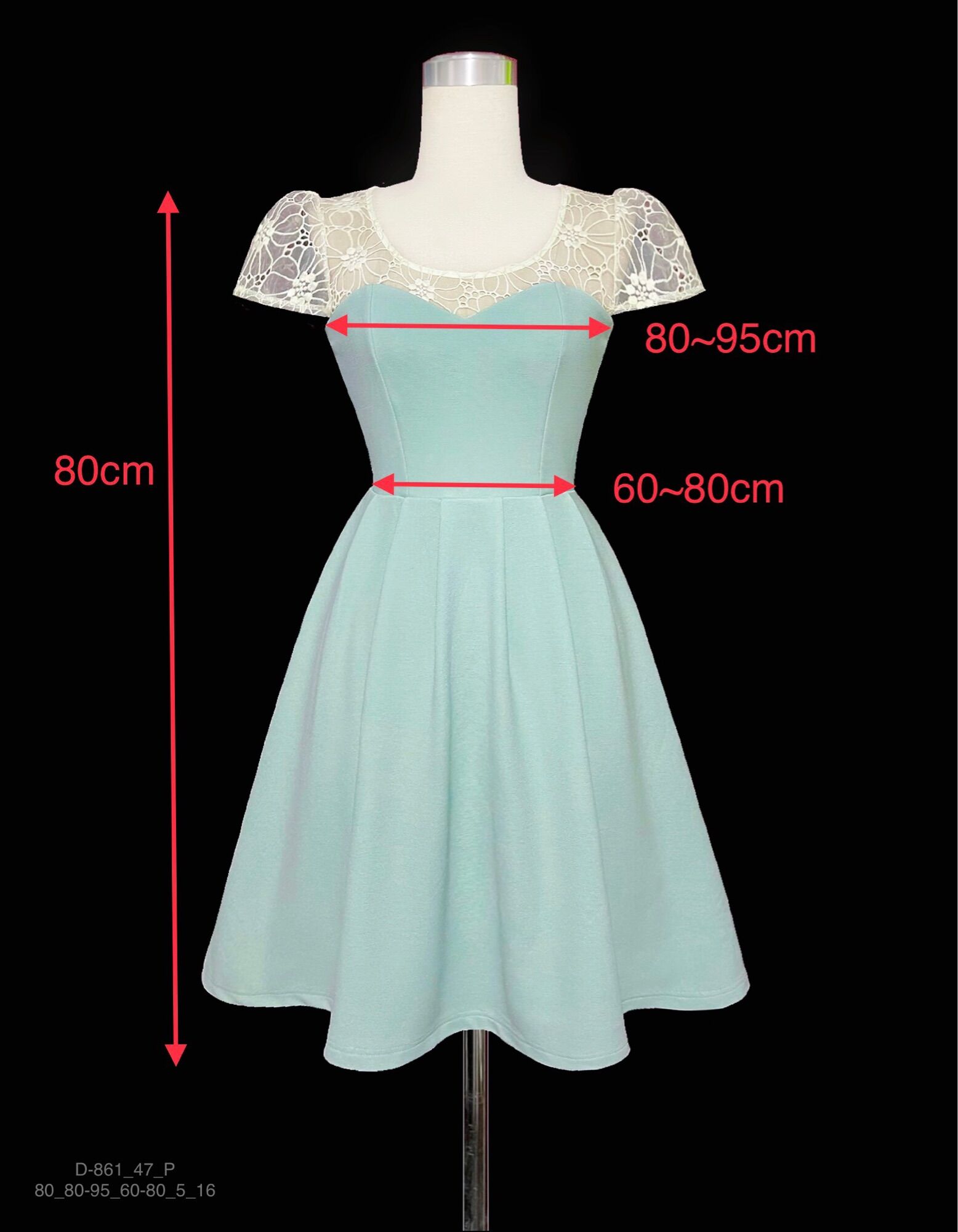 Đầm xoè xếp ly phối ren hoa D-861