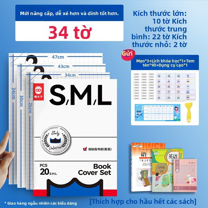 MPRINCE | Bìa Sách Dán Trong Suốt cho Học Sinh