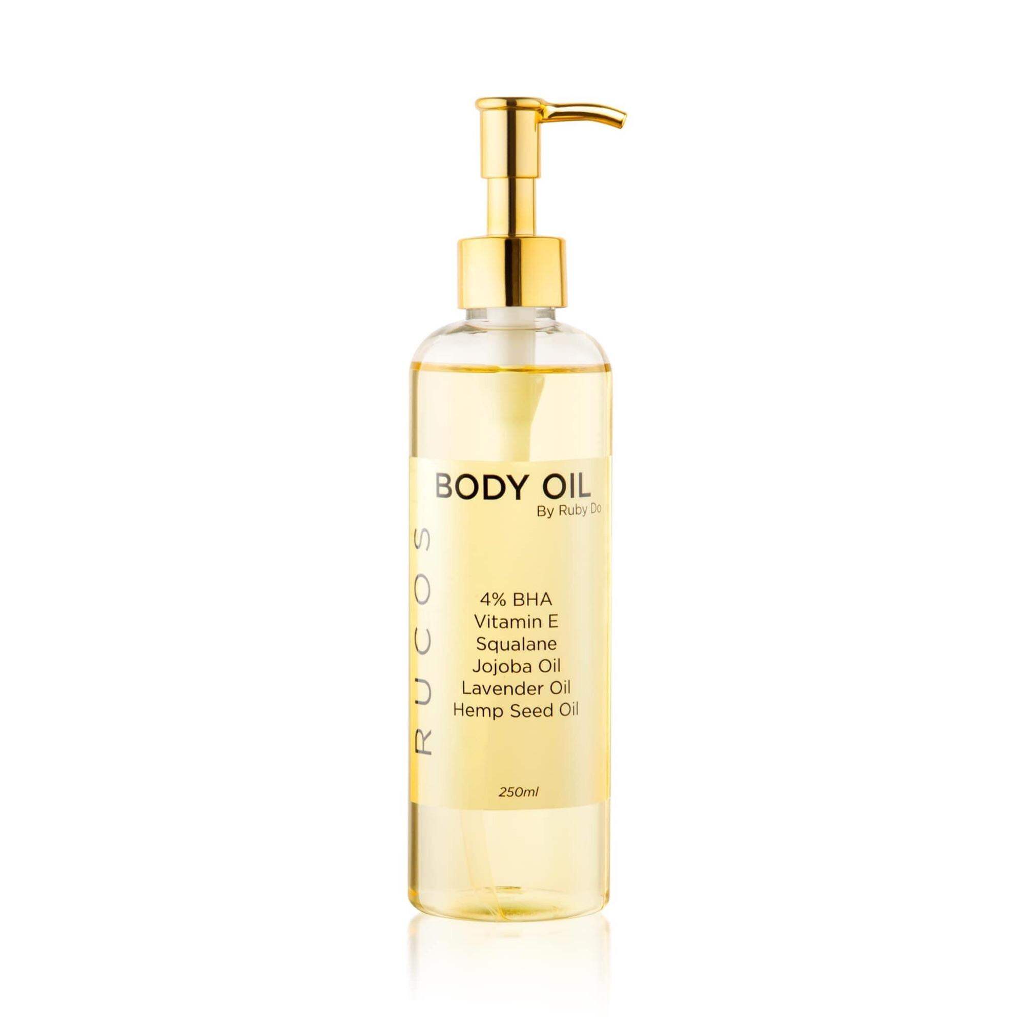 Dầu dưỡng da Body Oil Rucos 4% BHA[áp mã👇] (chai 250ml ) dầu massage body oil