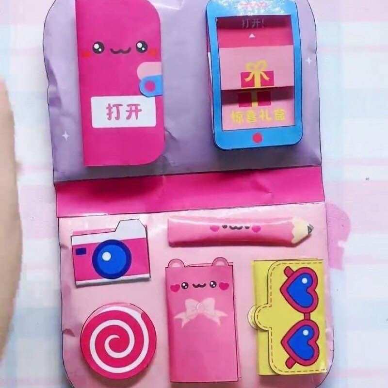 Squishy Túi quà dễ thương của búp bê giấy