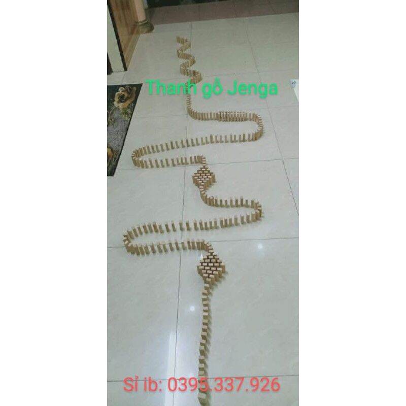 Combo 300 thanh gỗ xếp hình#gỗ rút#domino (các loại)